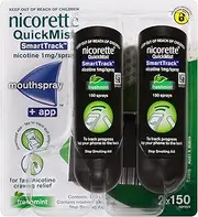 Nicorette Quit Smoking QuickMist SmartTrack Nicotine Mouthspray Duo Pack
