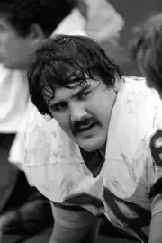 Offensive lineman Russ Grimm of the Washington Redskins looks on- 1983 Old Photo