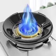 ZEVON Heavy Quality Gas Saver Burner Stand Fire and Windproof Gas Saver Jali Ring Gas Saver protecter Flame | Wind Shield Energy Saver Heat Diffuser for Cooktop Range (pack of 2 (black))