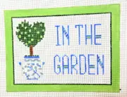 Hand-painted Needlepoint Canvas, IN THE GARDEN, 18" mesh, NEW