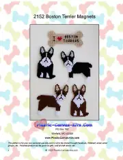 Boston Terrier Dog Magnets- Plastic Canvas Pattern or Kit