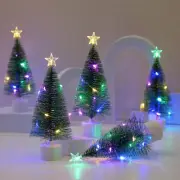 Small Mini Christmas Tree with LED Lights Ornaments Xmas Tabletop Home Decor