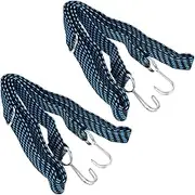 Toyvian 2Pcs Adjustable Heavy Duty Bungee Straps with Hooks Durable Elastic Cord for Securing Bike Luggage Motorbike Gear and Outdoor Equipment for Transporting