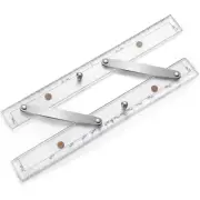 Marine Parallel Ruler with Clear Scales 12 Inches Parallel Ruler with Brushed Al