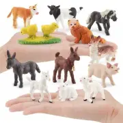 12 Pieces Simulation Farm Animals Toy Kids Educational Toys Detailed Cat Horse