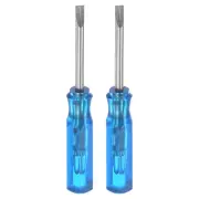 2Pcs SL2.0 Mini Slotted Screwdriver 2mm Magnetic Flat Head 45mm Length, Blue