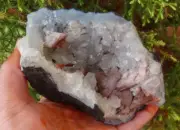 Heulandite Chalcedony On Apophyllite Geode Mineral Specimen
