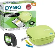 DYMO LetraTag 200B Label Maker with Bluetooth, Connects to iOS and Android via Wireless Bluetooth Technology, Includes 1 x White Paper Label Tape, Pistachio Yellow