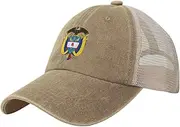 [Generic] National Emblem of Colombia Cowboy Mesh Baseball Cap for Colombian Man Woman Outdoor Adjustable Denim Hat