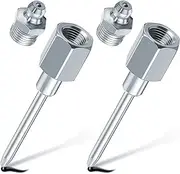 2 Pack Grease Needle Nozzle, Needle Nose Grease Dispenser, Grease Gun Fittings and Gun Tips, Narrow Needle Greaser Adapter with 1/8 Inch NPT Threads