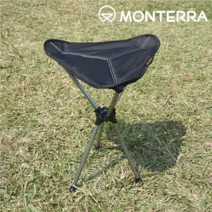 【Monterra】Saddle Alpha 輕量鞍型折疊椅 黑色(韓國品牌、露營、摺疊椅、折疊)