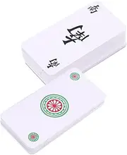 Kisangel 1 Set Portable Mahjong Card Kit Lightweight Chinese Mahjong for Travel and Home Use for Parties and Family Gatherings