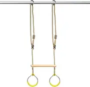 Gymnastics Rings - Climbing Gymnastic Ring Swing Monkey - Playground Equipment Climbing Obstacle Course Balance Game Sensory for Jungle Outdoor Tree Door Frames