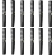 Krest Cleopatra 420 7" Flat Square Back Barber Hair Comb (12 Pack)