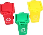 Abaodam Fun Educational Boys and Girls Mini Trash Can 3pcs Set Recycling Bin Toy for School Home Kindergarten