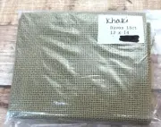Khaki 18 Count Davos Cross Stitch Fabric 12 X 14 Inches New In Package