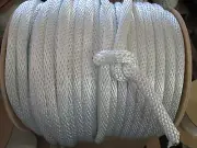 anchor rope, dock line, 1/4" X 100' White Polyester ROPE Made in USA