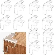 VZU Pack of 12 Baby Edge Protectors, Self-Adhesive, Transparent, Corner Protection Edges, Table Edge Protectors for Furniture, Baby Silicone for Desk, Dining Table, Table Edge Protection Children