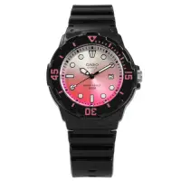 在飛比找Yahoo奇摩購物中心優惠-CASIO 卡西歐 甜心 潛水風格漸層 手錶-粉x黑 LRW