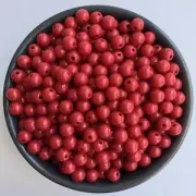 100X Round Red Acrylic Beads 8mm DIY Jewellery Making Bead Craft Supply