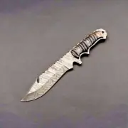 Handmade Damascus Fixed Blade Bowie with Sheath |Functional |Camping |Outdoor