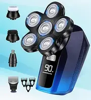 Head Shaver for Bald Men,5 in 1 Bald Head Shavers for Men Cordless,Waterproof Wet Dry Mens Electric Shavers for Face Shaving,Rechargeable Electric Razor for Mans Shaver Hair Razor USB