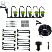 "Professional Mist Rotating Nozzle Automatic Watering Kit 20m Universal Drip Irrigation Kit Adjustable 7.87"" Brass Mist N"