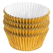 100Pcs Cupcake Muffins Liners Cupcake Holders, Gold
