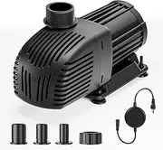 Submersible Water Pump 1585GHP 55W Utility Pump Portable with Dry-Run Protection16 FT Cord with 16FT High Lift for Outdoor Ponds, Fountains, Waterfalls, and Water Circulation, Hydroponics & More