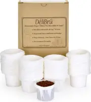 K Cup Disposable Paper Filters 100 Pack Fits With All Reusable Coffee Pods - ...