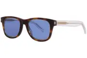Saint Laurent SL-51-Rim 008 Sunglasses Men's Havana/Crystal Blue Lenses 50mm