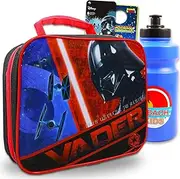 Star Wars Lunch Box for Kids Set - Bundle with Darth Vader Lunch Bag Plus Stickers, Water Bottle, More | Star Wars Lunch Container