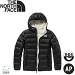 【THE NORTH FACE 女 可套接防潑羽絨外套 AP《黑/米黃》】5AY2/雙面穿/保暖外套/防水外套/休閒外套