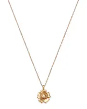 Moon & Meadow 14K Yellow Gold Flower Pendant Necklace, 18