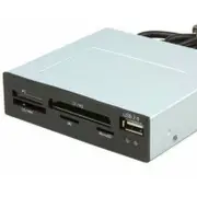 Astrotek AT-V-113 3.5' inch Internal Card Reader Black USB2.0 Hub CF MS SD Flash Memory