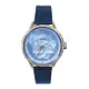【Naturally JOJO】JO96985-55R 藍寶石鏡面 立體花瓣 貝殼面盤 米蘭錶帶女錶 藍 36mm