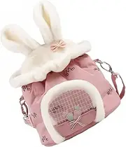 COLLBATH 1pc Hamster Squirrel Travel Carrier Bag Adorable Plush Outdoor Pet Backpack with Mesh Ventilation for Animals Comfortable and Warm Design