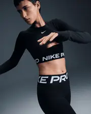 Nike Pro Women's Dri-FIT Cropped Long-Sleeve Top