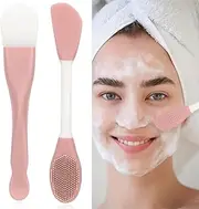 2 Pcs Face Mask Brush Applicator, Face Mask Spatula Reusable Silicone Facial Scrubber Face Mask Applicator for Applying Skin Care Products Beauty Skincare Supplies Tool Massage Spatula