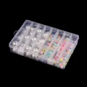 Transparent 24 Grids Storage Box Plastic Embroidery Floss Bobbins Bead Organizer