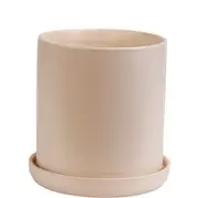 Sill & Sage Cylinder Pots w/ Saucers Home Decor Indoor Pot Baby Pink Large 18cm