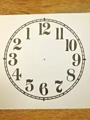 5" Clock Replacement Paper Dial (Numbered Backwards) (Lot 173)