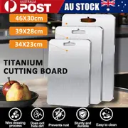 Titanium Cutting Boards Double-Sided SUS304 Chopping Board for Camping Kitchen
