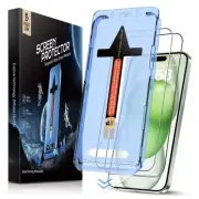 2 Pack for iPhone 15 Plus 6.7 inch Tempered Glass Screen Protector, Auto Dust...