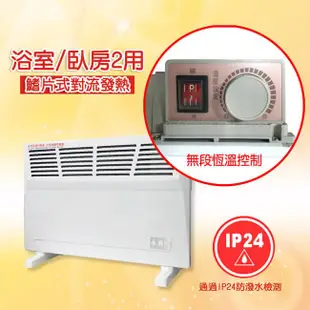 【永用牌】 鰭片式熱對流電暖器 電暖爐 FC-806 浴室 房間安靜 壁掛 功能同北方CH1501 防潑水 可掛壁