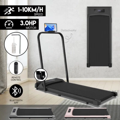 BLACK Treadmill Electric Walking Pad Home Gym Fitness Remote Control