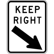 Keep Right Sign- 450x600mm Safehub