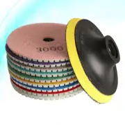 10 Pcs Water Mill Tile Polishing Disc Wet Pad with Buffer