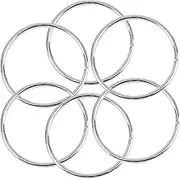 6Pcs Macrame Hoops Ring, BetterJonny 10 Inch Metal Craft Rings Hoops Silver Dream Catcher Rings Wreath Hoop Rings for Home Decorations DIY Crafts and Wall Hanging Crafts