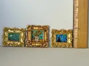 VAN GOGH MINIATURE DOLLHOUSE 1/24 ACRYLIC ON CANVAS PAINTINGS STARRY NIGHT IRIS